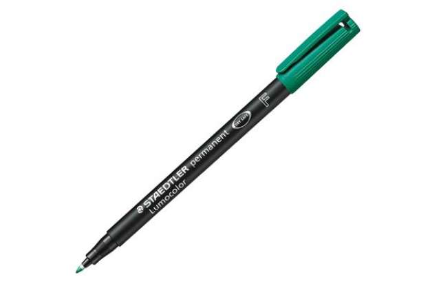 Immagine di Pennarello Lumocolor Permanent 318 - punta 0,6 mm - verde - Staedtler