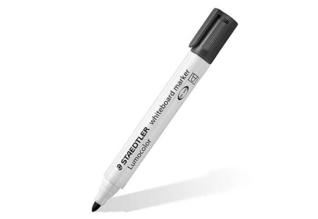 Immagine di Pennarelli Lumocolor whiteboard 351 - punta tonda - tratto 2 mm - nero - Staedtler