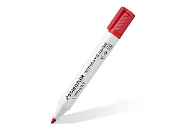 Immagine di Pennarelli Lumocolor whiteboard 351 - punta tonda - tratto 2 mm - rosso - Staedtler