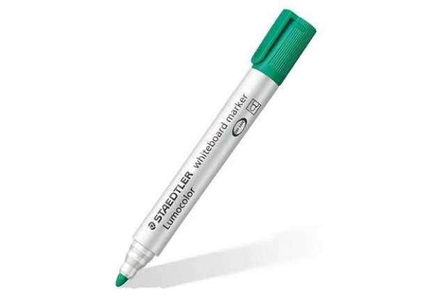 Immagine di Pennarelli Lumocolor whiteboard 351 - punta tonda - tratto 2 mm - verde - Staedtler