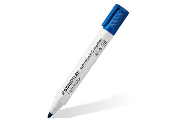Immagine di Pennarelli Lumocolor whiteboard 351 - punta tonda - tratto 2 mm - blu - Staedtler