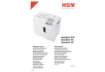 Immagine di Distruggidocumenti uso moderato HSM Shredstar S10 - P-2 - 18 L - taglio a strisce 6 mm - bianco/arge