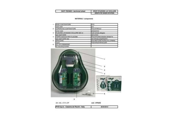 Immagine di Stazione lavaggio oculare PVS verde  2 flaconi da 500 ml - cps202