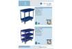 Immagine di Carrello in acciaio Serena Group a 3 ripiani blu 84x41x82 cm - portata 100 kg TC4103