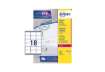 Immagine di Etichette bianche per indirizzi AVERY Ultragrip™ 63,5x46,6 mm - 18 et/foglio - stampanti laser cf. 1