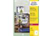 Immagine di Etichette permanenti poliestere bianche Avery 210x297 mm 1 et/foglio - stampanti laser - cf. 100 ff