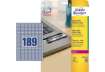 Immagine di Etichette permanenti poliestere argento Avery 25,4x10 mm - 189 et/foglio - laser monocolore - conf.