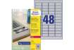 Immagine di Etichette permanenti poliestere argento Avery 45,7x21,2 mm - 48 et/foglio - laser monocolore conf. 1