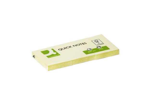 Immagine di Foglietti riposizionabili Q-Connect 63 g/m² giallo 38x51 mm 12 blocchetti da 100 ff - KF10500