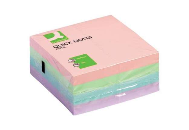 Immagine di Foglietti riposizionabili Q-Connect 76x76 mm assortiti pastello blocchetto da 400 ff - KF01347