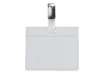 Immagine di Portabadge Q-Connect plastica 90x60 mm con clip Visitor badge apertura superiore - conf. da 25 - KF0