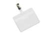 Immagine di Portabadge Q-Connect plastica 90x60 mm con clip Visitor badge apertura superiore - conf. da 25 - KF0