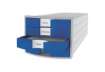 Immagine di Cassettiera IMPULS HAN in polistirolo con 4 cassetti chiusi blu 1012-14