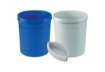 Immagine di Cestino gettacarte GRIP 18L HAN in polipropilene con 2 impugnature blu 18190-14