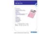 Immagine di Calcolatrice da tavolo CASIO solare o batteria - 12 cifre - Rosa MS-20UC-PK-W-UC