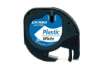 Immagine di Nastro per etichettatrici Dymo LetraTag plastica 12 mm x 4 m nero/bianco S0721660
