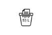 Immagine di Distruggidocumenti uso moderato FELLOWES Powershred® 125Ci P-4 - 53 L - taglio a frammenti 4x38 mm -