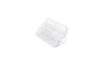Immagine di Portabiglietti da visita da tavolo deflecto® in polistirene 8 scomparti trasparente 20x9,5x9,8 cm -