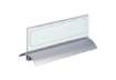 Immagine di Portanomi da tavolo DURABLE DELUXE argento/trasparente inserto 61x210mm conf. 2 - 820219