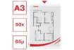 Immagine di Buste a perforazione universale Esselte DELUXE goffrate antiriflesso trasparente 30x42 cm conf. 50 p