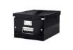 Immagine di Scatola per archiviazione universale ''M'' Leitz CLICK & STORE nero 28,1x20x37 cm - 60440095