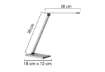 Immagine di Lampada da tavolo a led UNILUX Terra grigio metallizzato con dimmer 400077409
