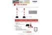 Immagine di Colonnina segnaletica in ABS Viso 950x50 mm bianco/rosso PPCSET40RB