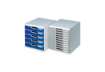 Immagine di Cassettiera Exacompta MODULO Classic 5 cassetti 28,8x35x32 cm grigio/blu 301003D