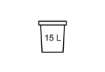 Immagine di Cestino gettacarta Exacompta ECOBIN ECOBlack ppl 15 l nero 453014D