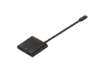 Immagine di Adattatore Multiport HAMA 4in1 USB C / 2xUSB A, USB Type C, HDMI nero 7135729