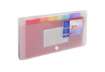 Immagine di Classificatore Crystal Colours chiusura bottone 14x26 cm - 7 scomparti - cristallo - 55398E