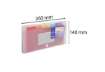 Immagine di Classificatore Crystal Colours chiusura bottone 14x26 cm - 7 scomparti - cristallo - 55398E