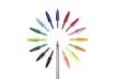 Immagine di Penne a sfera con cappuccio BIC Cristal Large Multicolour 1,6 mm assortiti Conf. 15 pezzi - 964899