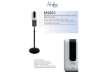 Immagine di Piantana con dispenser gel igienizzante touchless 1200 ml struttura in metallo nero e salva goccia h