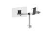 Immagine di Braccio porta monitor per 1 schermo max 27'' e 1 tablet max 13'' DURABLE argento metallizzato 780x44