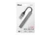 Immagine di Hub Mini USB 2.0 a 4 porte in alluminio Trust grigio 23786