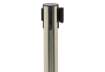 Immagine di Set di 2 colonne segnapercorso Securit® 93x33x33 cm nastro retrattile nero 210 cm acciaio inox  grig