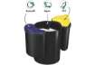 Immagine di Cestino per la raccolta differenziata 3 scomparti Cep Giallo,blu e nero 516
