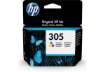 Immagine di Cartuccia HP Ink 305 Ciano/magenta/giallo 3YM60AE