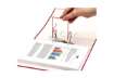 Immagine di Fastener con clip di chiusura passo 80 mm Fellowes rosso conf. 100 pezzi  0089602