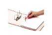 Immagine di Fastener con clip di chiusura passo 80 mm Fellowes rosso conf. 100 pezzi  0089602
