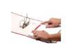 Immagine di Fastener con clip di chiusura passo 80 mm Fellowes rosso conf. 100 pezzi  0089602