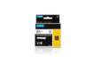 Immagine di Nastro in poliestere per etichettatrice Rhino - colore nero/bianco Dymo 19 mm x 5,5 mt - 18484
