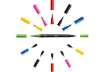 Immagine di Pennarelli BIC Dual Tip Intensity con pennello assortiti rainbow - tratto 0,5 mm - conf. 6 pz - 9896