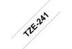 Immagine di Nastro laminato per etichettarice - nero/bianco Brother 18 mm x 8 mt TZE-241