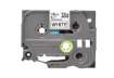 Immagine di Nastro laminato per etichettarice - nero/bianco Brother 18 mm x 8 mt TZE-241