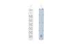 Immagine di Multipresa con interruttore 16A - cavo 1,5 m - bianco e grigio Aigostar a 6 vie P40 - 281816