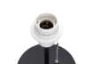 Immagine di Lampada in metallo con paralume in tessuto e doppia porta USB Aigostar nero 218133