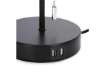Immagine di Lampada in metallo con paralume in tessuto e doppia porta USB Aigostar nero 218133