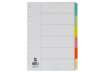 Immagine di Divisori colorati Q-Connect con indice scrivibile formato A4 in cartoncino manilla - 6 fogli - KF001